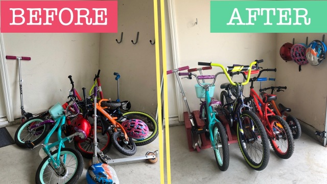 DIY Bike & Scooter Rack: A Great First Step in Garage Organization –  Gadgets and Grain
